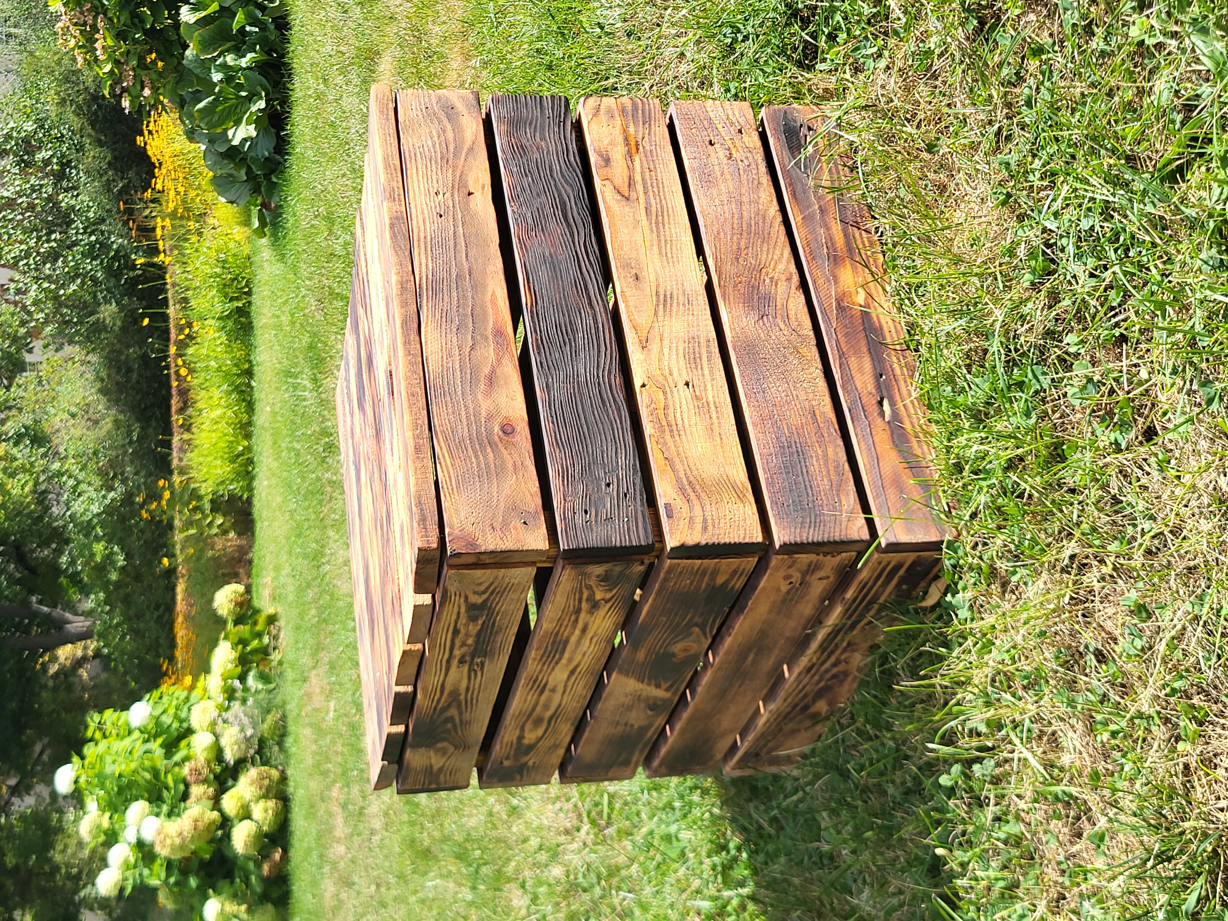 Holzkiste zum Aufklappen